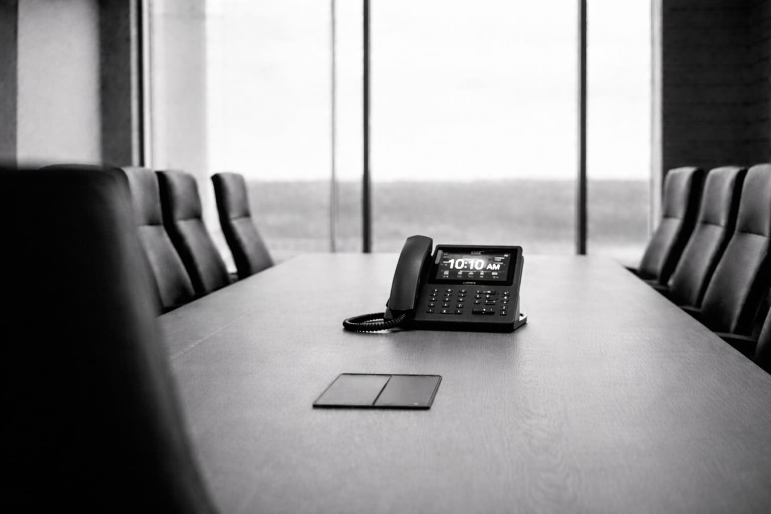phone on boardroom table